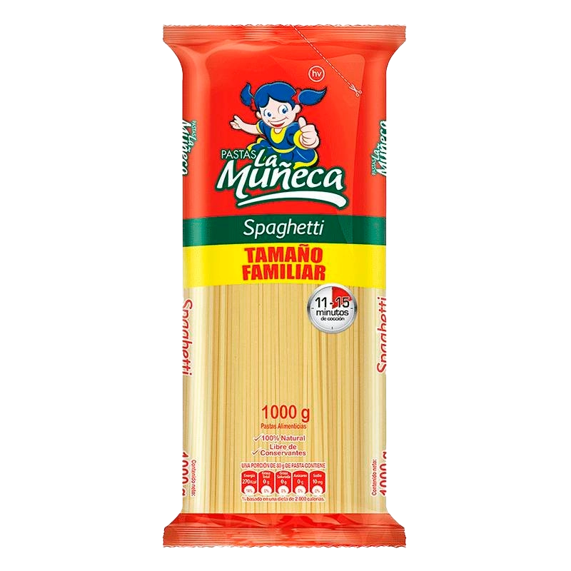 PASTA LA MUÑECA SPAGHETTI X 1000 GR